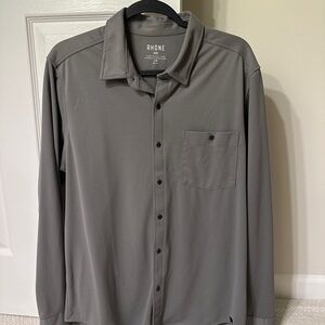 Rhone Men's Charcoal Button Down Shirt
